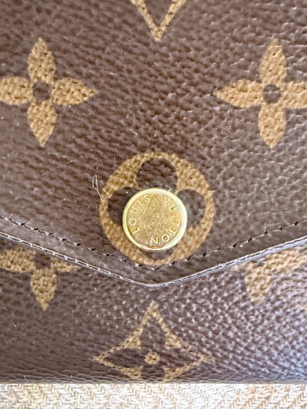Louis Vuitton Monogram Canvas Flap Wallet - Brown with Pink interior - Picture 3 of 9